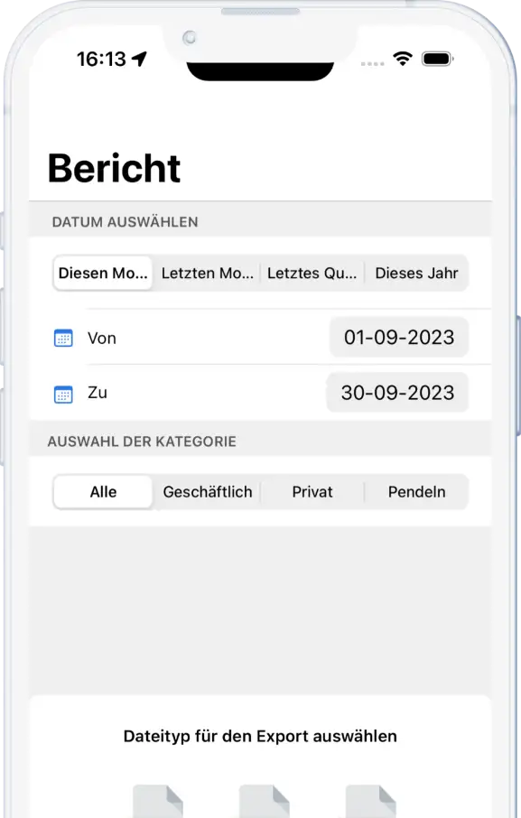 Fahrtenbuch – Berichte in XLS, CSV und PDF