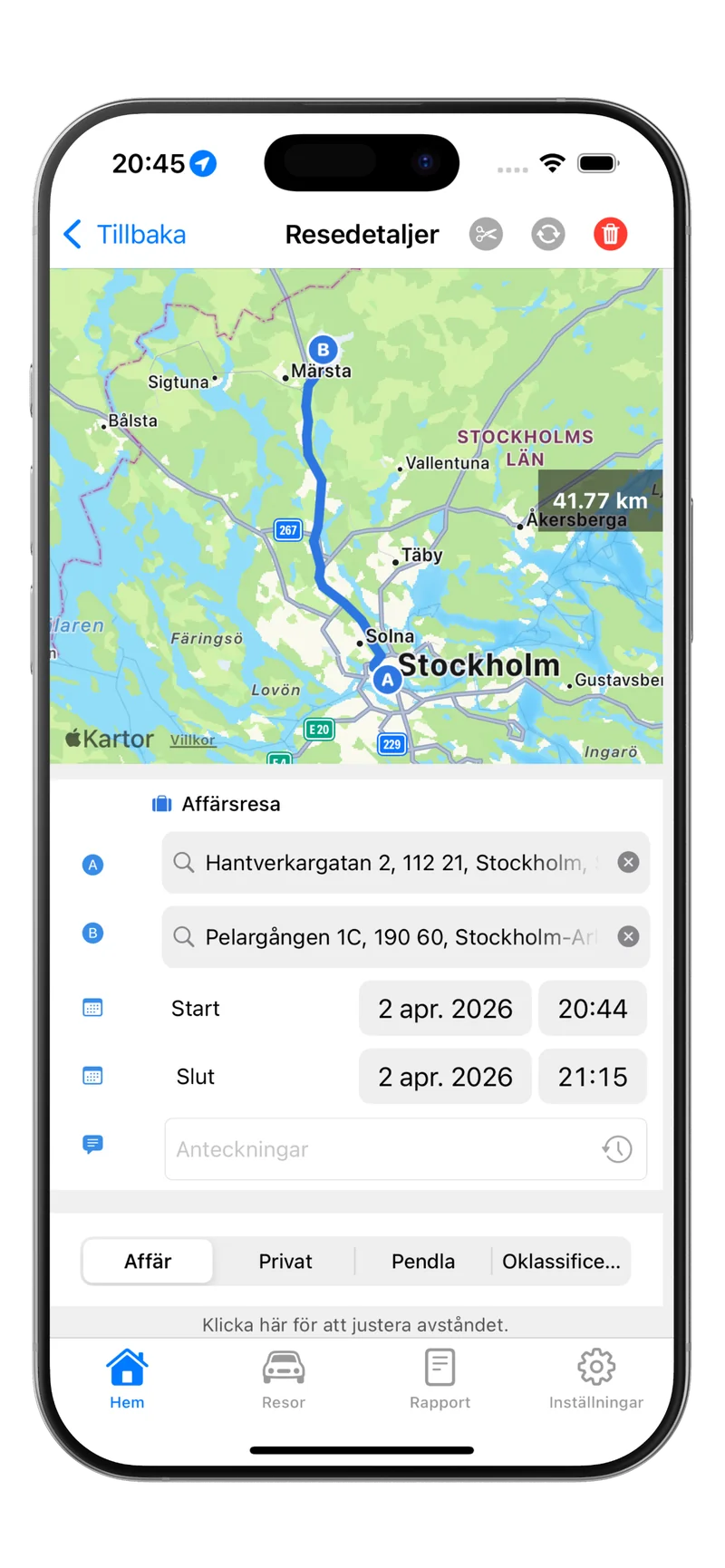 Körjournal App